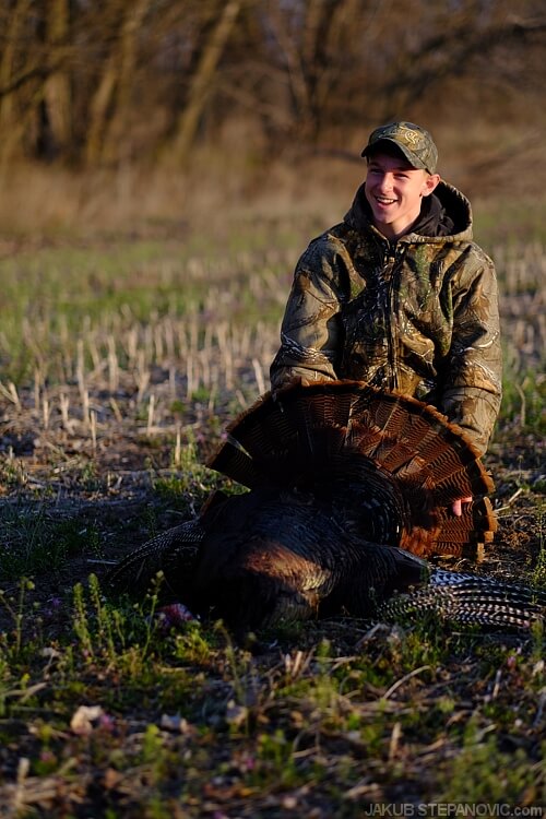 His first turkey. Well done.