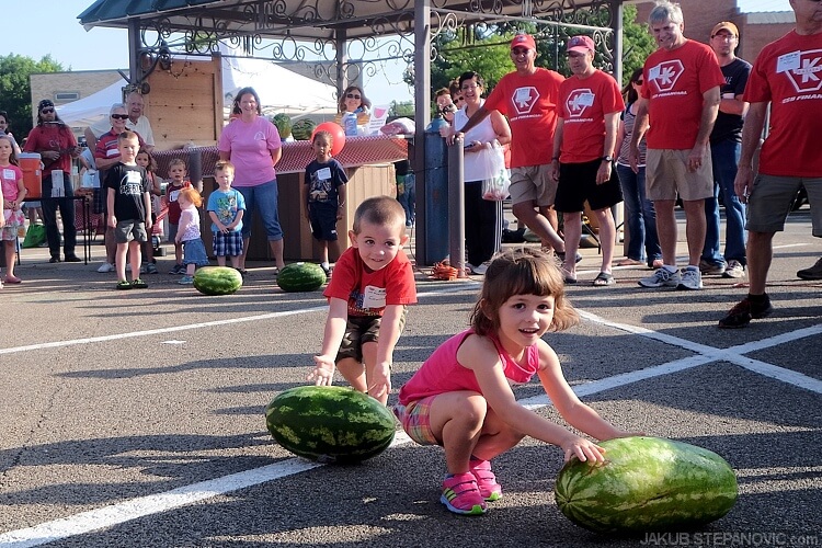 ..watermelon rolling contest..