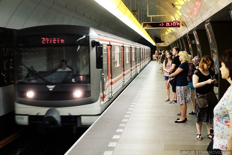 ..into a subway.