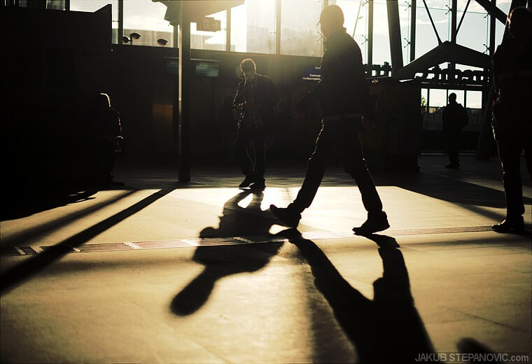 Sunset at the station