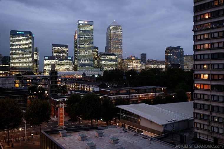 Evening at Canary Wharf