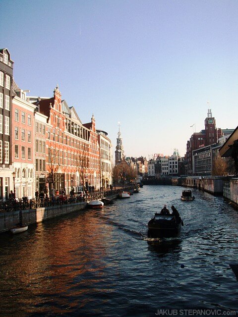 Amsterdam (pictured) is the most famous canal city of the country; however, they are common all over it. 