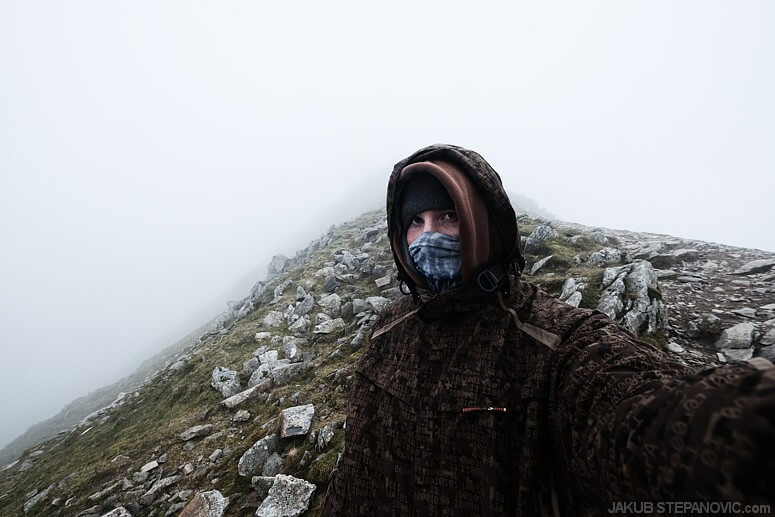 It was windy, rainy at times and with no view further than just a few feet. Yet I couldn’t be much happier. 