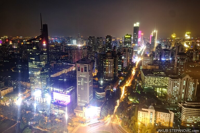 Nanjing downtown at night