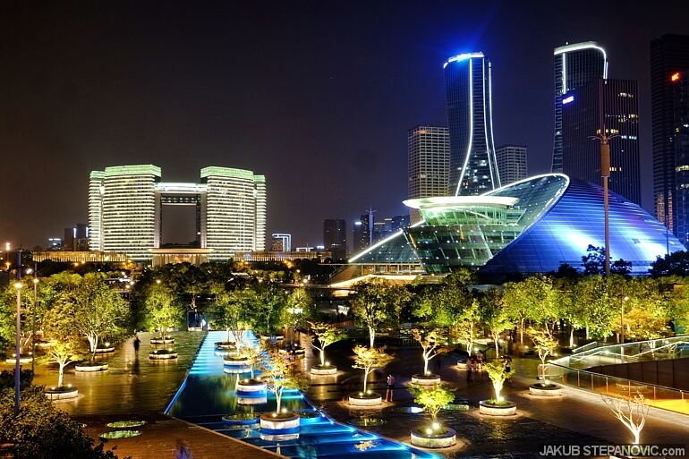 Hangzhou Grand Theatre at night