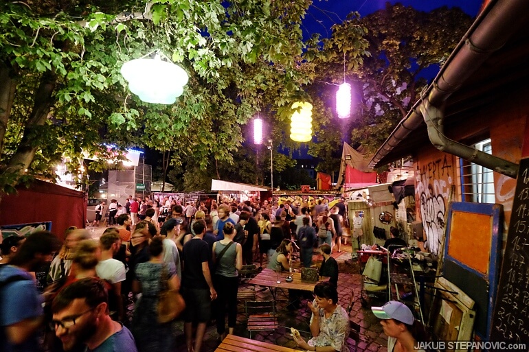 Crowds attend Schaubuden Festival, Dresden